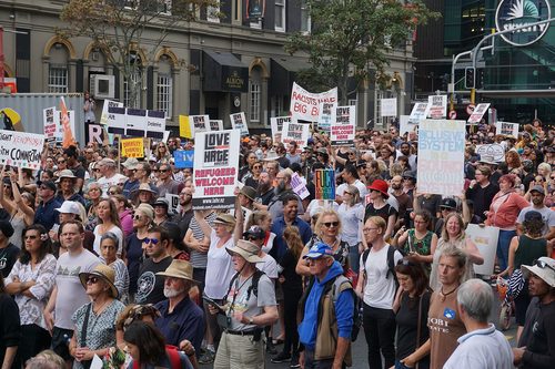 protest crowd france