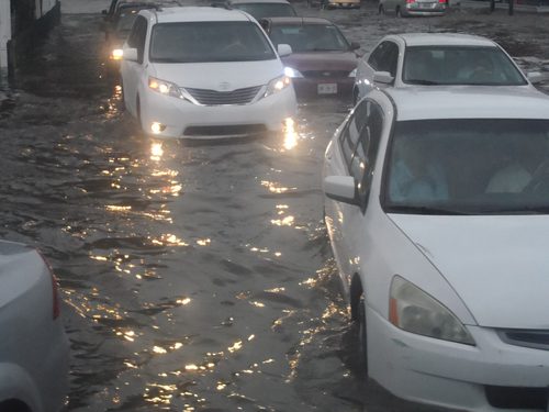 flooded street spain