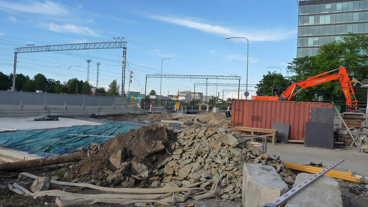 tram tracks construction
