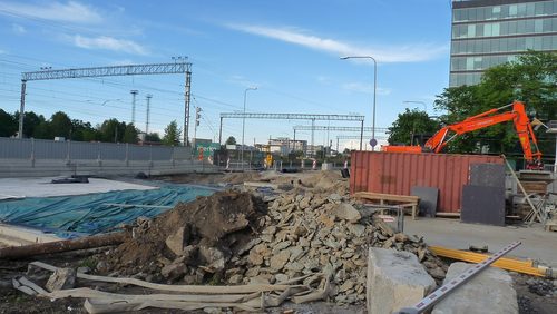 tram tracks construction