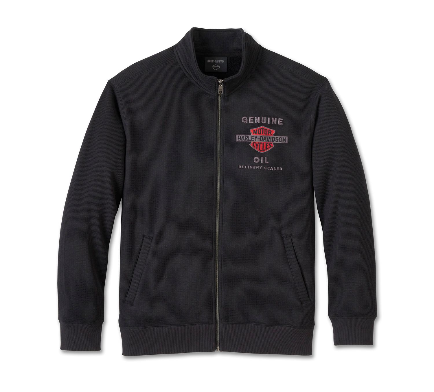 Męski oryginalny polar kurtka sportowa Bar & Shield – Harley Czarna