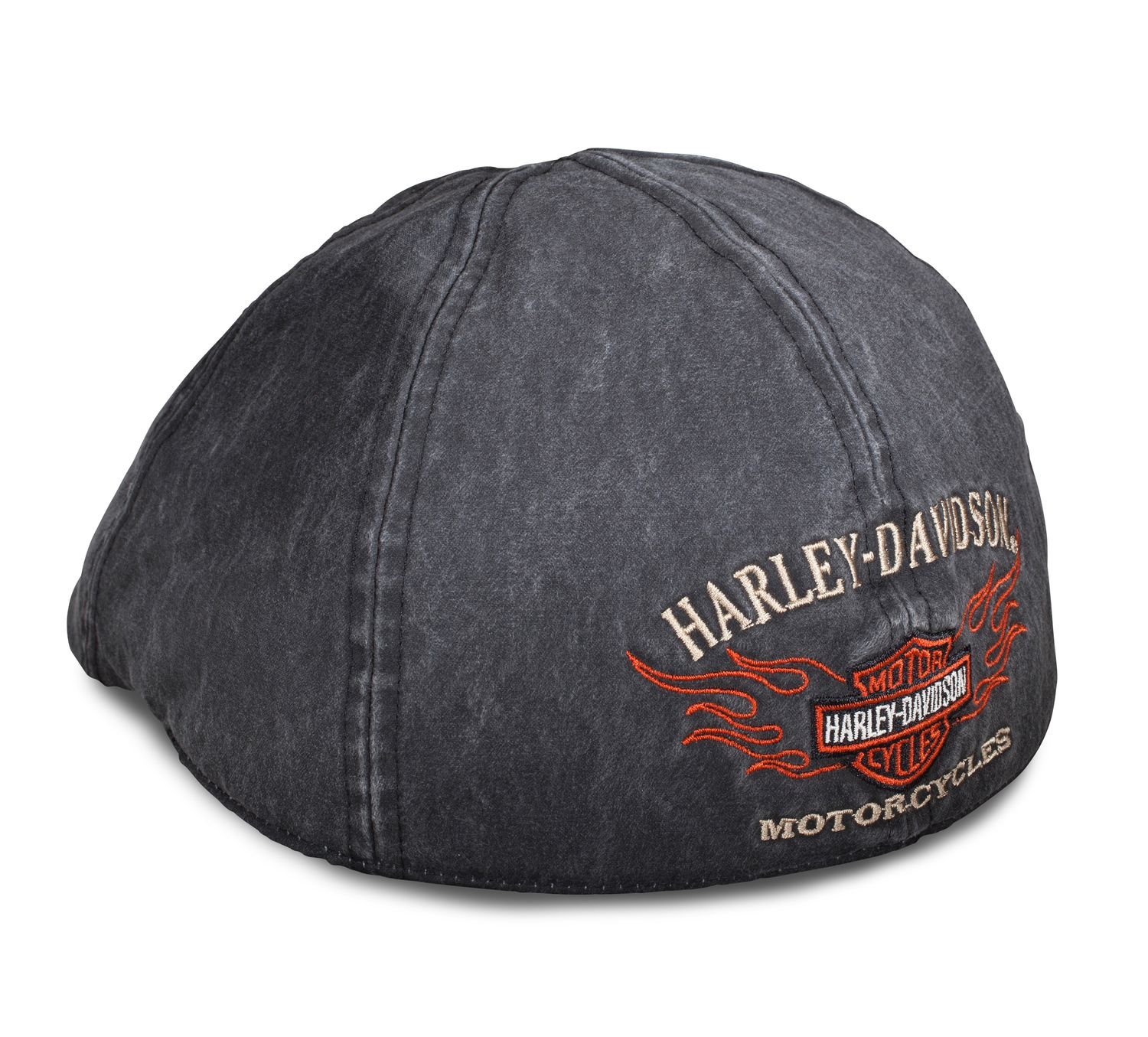 Czapka w stylu kaszkiet Ivy z płomiennym wzorem Harley-Davidson