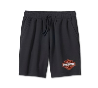 Spodenki dresowe męskie z logo Bar & Shield – czarne Harley-Davidson
