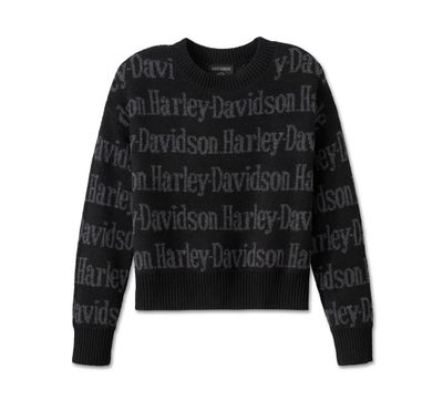Damski Sweter z Powtarzającym się Wzorem Harley-Davidson