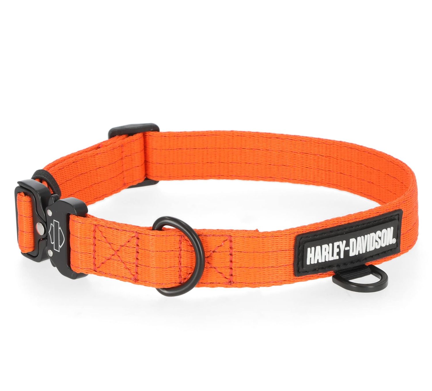 Obroża dla psów materiałowa pomarańczowa Harley-Davidson (dla psów małych)