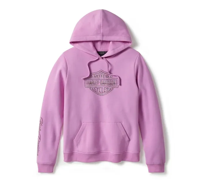 Damska bluza z kapturem Essential Bling Pullover Fleece - Orchidea