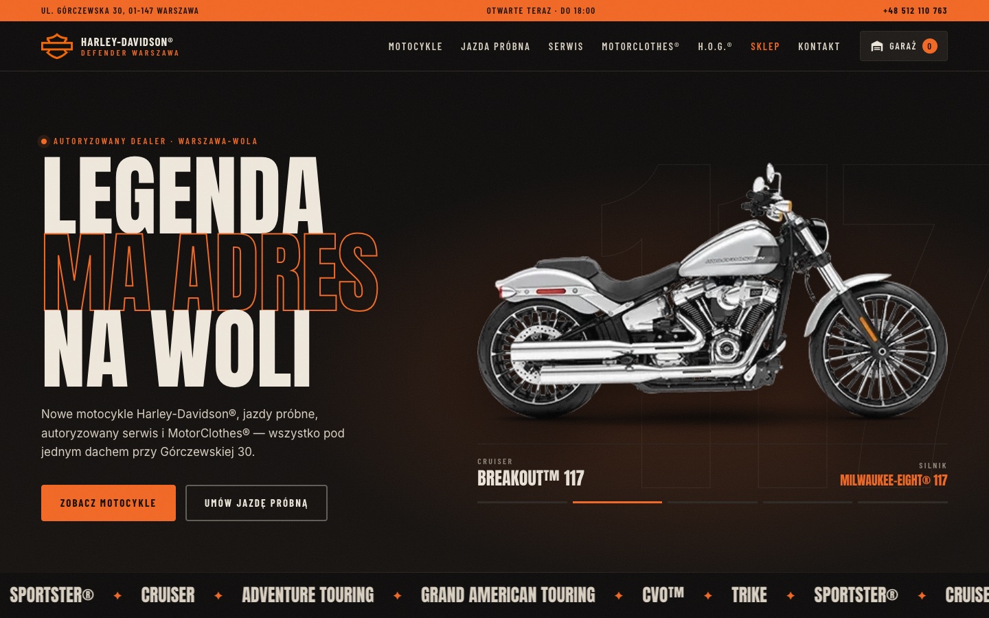 Harley-Davidson® Defender Warszawa – Strona główna