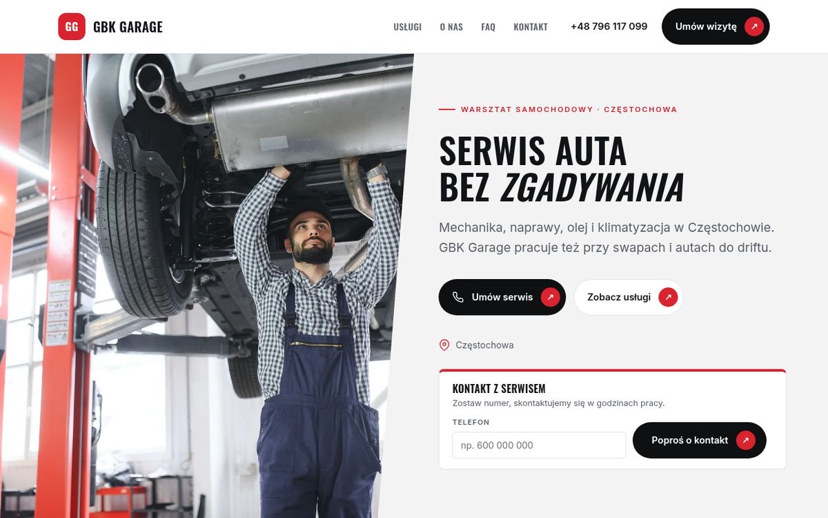 Strona: GBK Garage